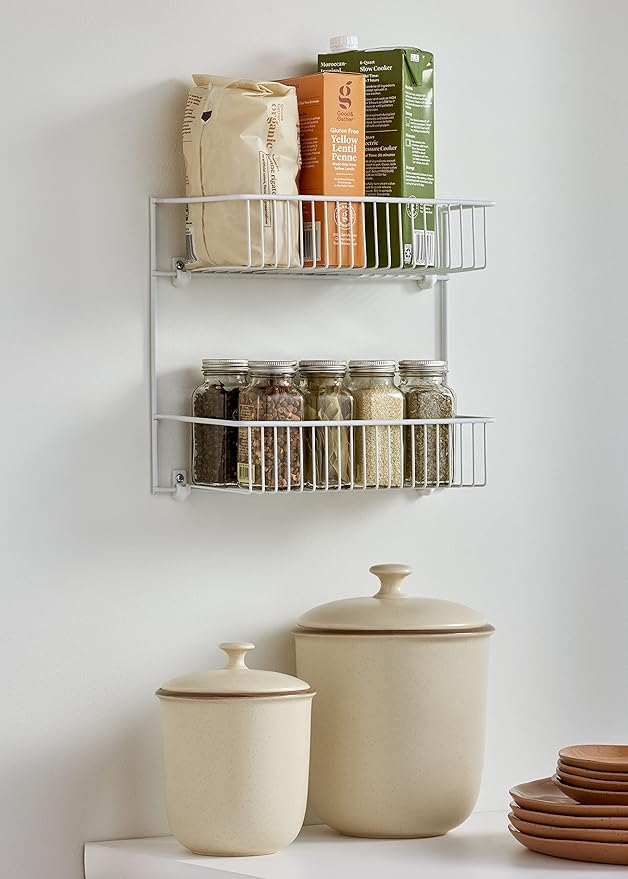 ClosetMaid 8002 2-Tier Wall Rack, 12-Inch Wide, White (Pack of 6)