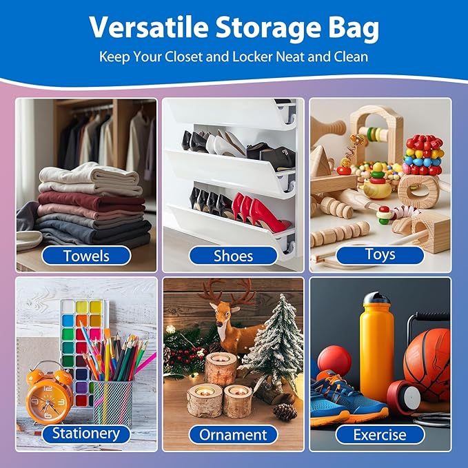 Zipper Storage Bags with Handle and Bottom, Pack of 12, 3 Gallon Heavy Duty Clear Handy Plastic Bag, 16"x18" Reusable Large Zip Storage Bag for Sports, Travel, Moving and Clothes, 3-Mil Thick