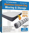 Storage Logic Foam Mattress Vacuum Bag with 4 Adjustable Packing Straps for Moving, Storage, Shipping, Vacuum Seal Mattress Bag with Packaging Straps (Twin/Twin XL)