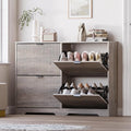 BORNOON Large Shoe Cabinet for Entryway, Shoe Rack Cabinet with 4 Flip Drawer and Adjustable Shelves for Small Apartment, Foyer