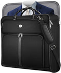 MATEIN Mens Garment Bags for travel, Large Travel Suit Bag Up to 7 Suits with Strap, Wrinkle Free Carry On Garment Bags for Hanging Clothes, Business Suitcase Luggage Bag Fit 17.3 Inch Laptop, Black