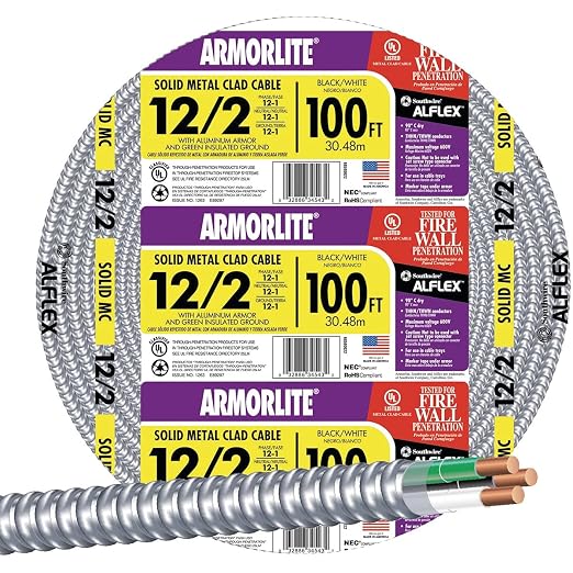 Flexible Conduit Aluminum Metal Clad 12/2 100Ft.