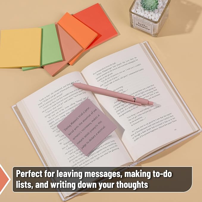 Mr. Pen- Sticky Notes, 3"x3", 12 Pads, 600 Sheets, Colorful | Sticky Notes Bulk, Self-Stick Note Pads, Perfect for Office, School, Home, Study & Organization