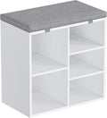 GAOMON Entryway Shoe Bench for Storage,Shoe Rack with Foam Pad Seating Cushion,3-Tier Adjustable Shelf for Entryway Hallway Living Room Bedrom Dormitory and Small Apartment(White,20 inches)