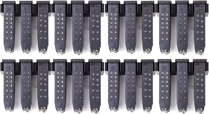 Magazine Mount for Glock 17 19 26 31 32 33 34 Mags - Wall Display Storage Organization System (8 Mounts Hold 24 Mags)
