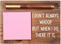 Funny Whoop Sticky Note Holder, Quirky Desk Organizer, Humor Office Gift for Coworkers, Friends, Bosses, Self-Stick Note Pad Holders EDP128
