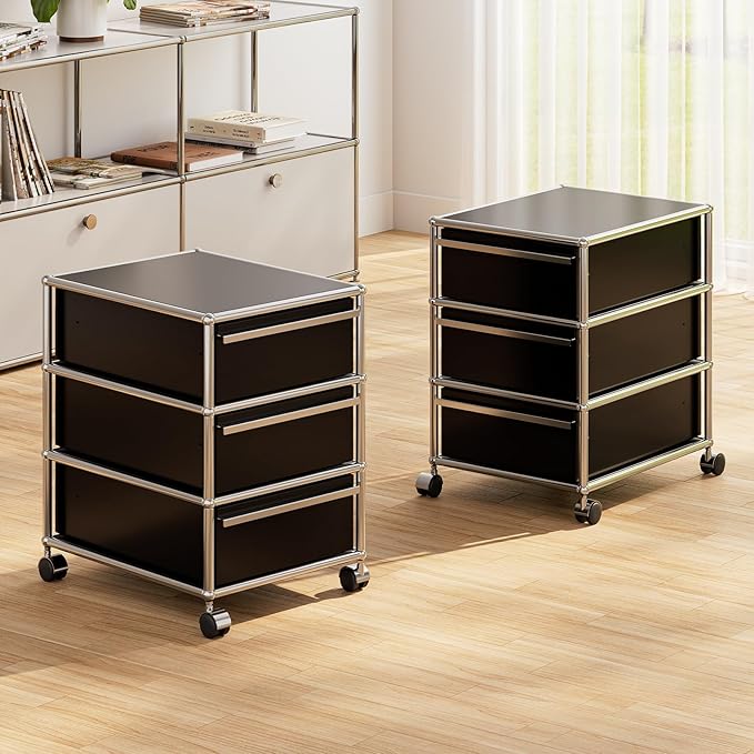 Modern Storage Cabinet Sideboard Versatile Free-Standing Organizer Cabinets for Home Office, Living Room, Bedroom, Kitchen, Garage