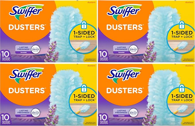 Swiffer Dusters Multi-Surface Duster Refills, Lavender Scent, 10 Count (Pack of 4)