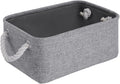 Storage Baskets for Shelves 11.8x7.9x5.2 Inch, Foldable Fabric Storage Bins with Handles, Small Storage Baskets for Organizing Closet, Office, Home Organization (1-Pack, Gray)
