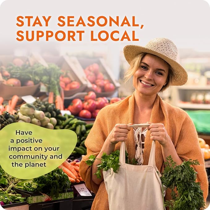 Levain & Co Fruit & Vegetable Seasonality Guide Fridge Magnet - Easy to Follow Seasonal Produce Calendar - Guide for Always Fresh Vegetables & Fruit Magnets - Seasonal Fruit & Veg Eating Calendar