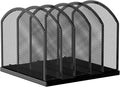 Gawerk 5-Section Vertical Desktop Organizer, 5-Section Mesh File Folder Stand Sorter for Office Home Classroom Organization (1, Black)