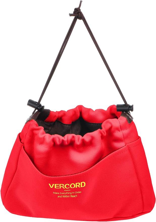 Vercord Canvas Handbag Organizers, Sturdy Purse Insert Organizer Bag in Bag, 10 Pockets Red Small