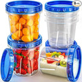 Freezer Storage Containers, [6 Pack-24 Oz] Airtight Plastic Food Storage Containers with Twist Top Lids, Soup, Meal Prep Containers | BPA Free | Stackable | Leakproof | Microwave/Dishwasher Safe