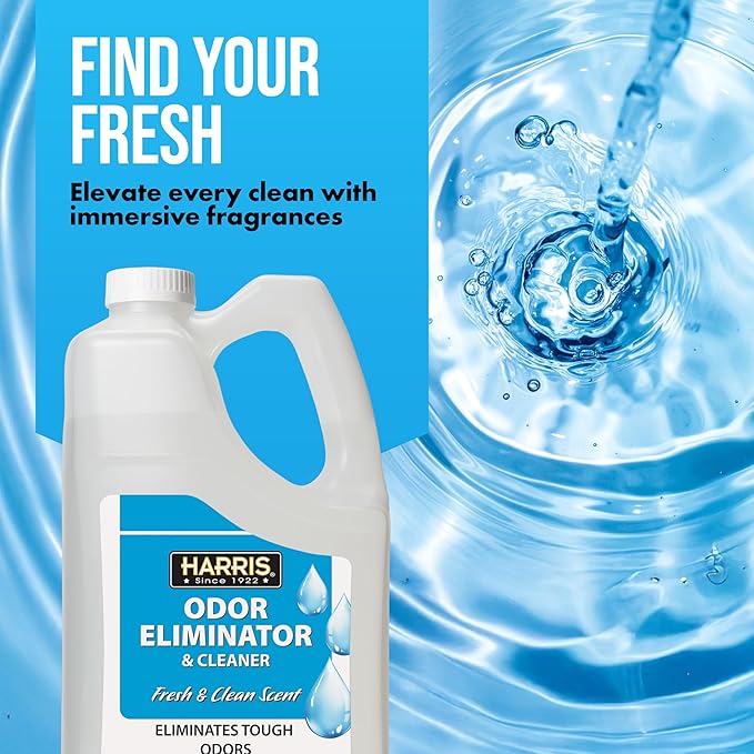 Harris Odor Eliminator and Cleaner Concentrate - 1 Gallon - Fresh & Clean Scent