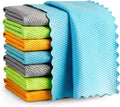AIDEA Microfiber Glass Cleaning Cloths, 8PK, 16"x16" Premium Microfiber Glass and Window Cleaner, Lint Free Magic Cleaning Cloth, Quickly Clean Windows, Glasses, Windshields, Mirrors, Stainless Steel