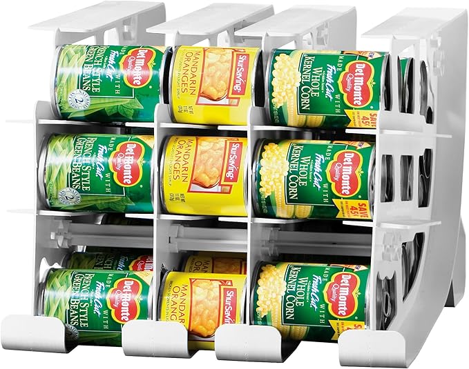 FIFO Pantry Storage Organizer Dispenser Rack for Canned Goods/Drinks, 54-Can Capacity