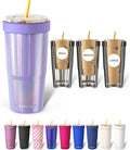 Frost Buddy Togo Buddy 30oz Tumbler - Insulated Stainless Steel (Amethyst) | Double-wall vacuum insulated | Spill-proof flip lid | 18/8 premium stainless steel | Cup-holder friendly