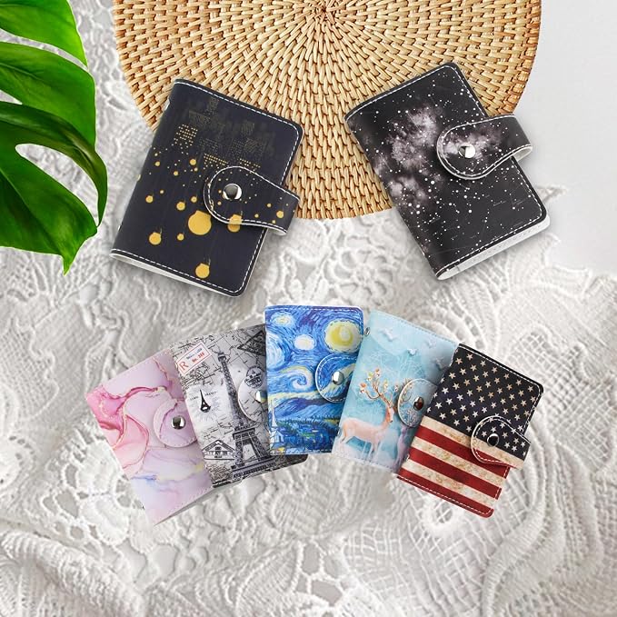 2 Pcs Credit Card Holder and business card holder，Sd Card Holder Each Has 26 Card Organizers, 2024 New Credit Card Holders book for Men and Women.