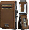 furid Genuine Leather Wallet for Men: Slim RFID Smart Minimalist Wallet | Credit Card Holder for Front Pocket wallet with Money Clip Full Grain - Gifts for Husband Father on Birthday Anniversary