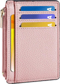 Tipmile Womens Credit Card Holder Wallet, Small Slim RFID Blocking Sleeve | Mini Tiny Cute ID Case, Minimalist Zipper Pocket Wallet, Thin Coin Purse, Mothers Gift
