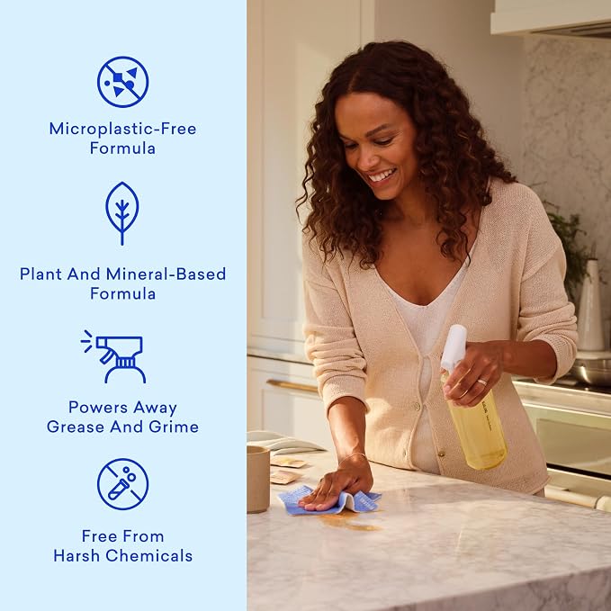 BLUELAND Multi-surface Spray Cleaner, 10-Pack Refill, Eucalyptus Mint | 100% Plastic-Free Tablet, EPA Safer Choice Certified, Free from Ammonia, PFAS & Microplastics, Safe on Glass, Stone, Wood