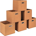 Household Essentials Fabric Storage Bins 6 Piece Set, Terracotta Color
