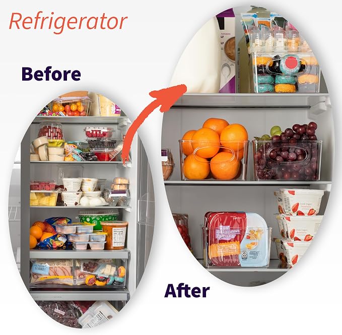Pantry Organizers and Storage, Cabinet Organizer Kitchen Organizers and Storage - Fridge Organizer, Drawer Organizer & Snack Organizer - Refrigerator Organizers and Storage, Cupboard Shelf Organizer