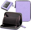 Credit Card Wallet, RFID Card Case Wallet, Zipper Card Cases Holder for Men Women, RFID Blocking, KeyChain Wallet, Compact Size Card Organizer Case for Women