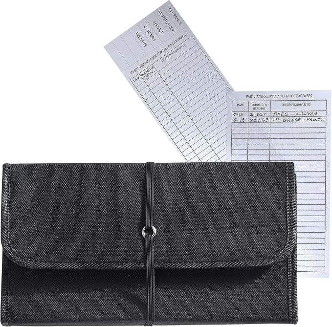 High Road Glove Box Organizer - Insurance and Registration Holder for Car Documents and Paperwork - Expandable Front Seat Organizer with Card Pockets