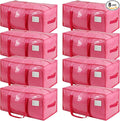 VTSVTS 8 Pack Extra Heavy Duty Large Moving Bags with Comfortable Handle & Strong Zipper,Storage Totes for Space Saving Moving Storage College Supplies Alternative to Moving Box,Pink