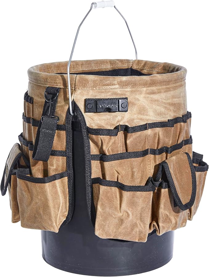 Readywares Tool Bucket Organizer | Waxed Canvas 5 Gallon Bucket Organizer