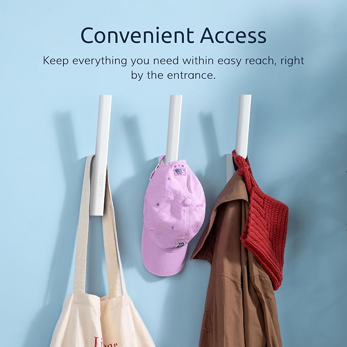 Ozueccr Hat Rack for Baseball Caps – Wall Mounted Vertical Hat Holder, Multi-Purpose Wall Hook, Closet Cap Organizer, Sturdy Compact, Easy to Install