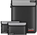 Tamfile Fireproof Document Bag with 2 Pack Fireproof Organizer Travel Bag | 5200℉, Heat-Resistant, Water-Resistant, 8 Layers Safe Money Bag, Storage for Important Documents, Cash, Valuables, Black