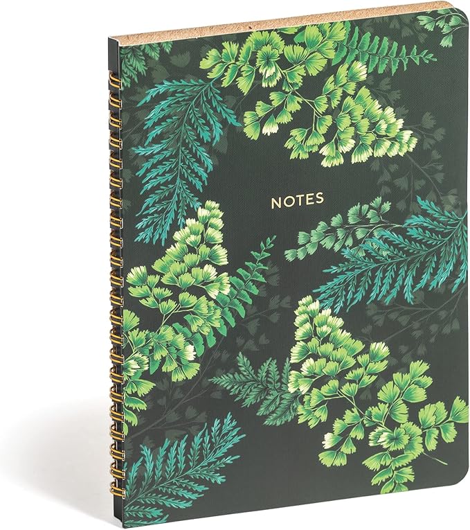 High Note Personal Planning Notebook, Greenery, Non-Dated Planner with 144 Lined Pages, 6" x 8.25", Botanical Cover by La Scarlatte