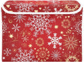 Christmas Snowflakes Storage Bins with Lids and Carrying Handle,Foldable Storage Boxes Organizer Containers Baskets Cube with Cover for Home Bedroom Closet Office