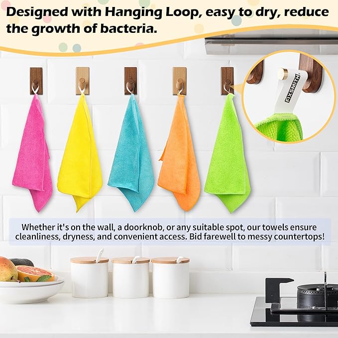 FIXSMITH Microfiber Cleaning Cloth - Pack of 8, Size: 12 x 16 in&FIXSMITH Microfiber Cleaning Cloth, 20 Pack Cleaning Rags, Cleaning Towels for Housekeeping
