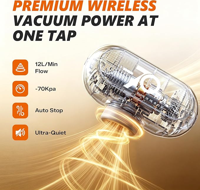 Travel Vacuum Bags with Wireless Pump, 15 Pack Vacuum Storage Bags with Powerful -70KPa Suction, for Maximum Compression in Luggage, Travel and Home Use for Clothes and Blankets.