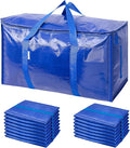 TICONN 16 Pack Extra Large Moving Bags with Zippers & Carrying Handles, Heavy-Duty Storage Tote Moving Boxes for Space Saving (16 PK, 30 Gallon)
