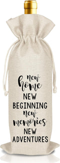 Housewarming Wine Bag - First New Home Gifts, Pairs Well with a New Home, Housewarming Party Decorations House Warming Gift for Women Men Couple Reusable Wine Wrap Bag, Realtor Client Gift (A28)