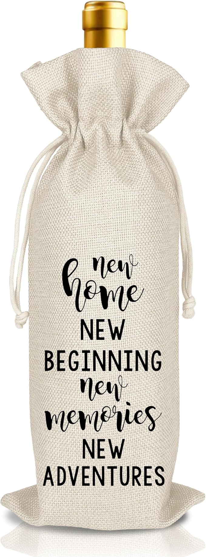 Housewarming Wine Bag - First New Home Gifts, Pairs Well with a New Home, Housewarming Party Decorations House Warming Gift for Women Men Couple Reusable Wine Wrap Bag, Realtor Client Gift (A28)