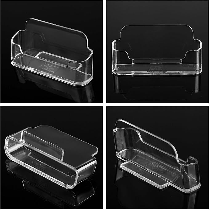 Mr. Pen- Acrylic Business Card Holder for Desk | Clear Plastic Business Cards Display Holders Stand, 3 Packs, Fits 40-60 Cards