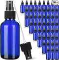 Maxcheck 50 Pieces 4oz Glass Spray Bottles for Essential Oil Small Empty Spray Mist Bottle Empty Fine Mist and Refillable Mister Refillable Liquid Containers for Perfumes, Cleaning(Blue)