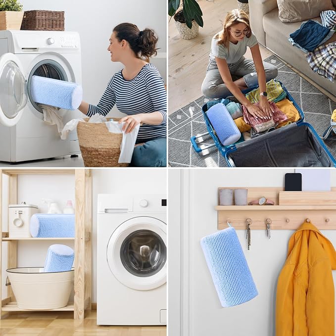 Aship Shoe Washing Machine Bag, Laundry Shoes Bag for Washer & Dryer - 2PC Reusable Shoe Cleaning Bag for Sneakers,Tennis Shoes, 360° Deep Cleaning With Self-locking Zipper for All Shoes Sizes - Blue