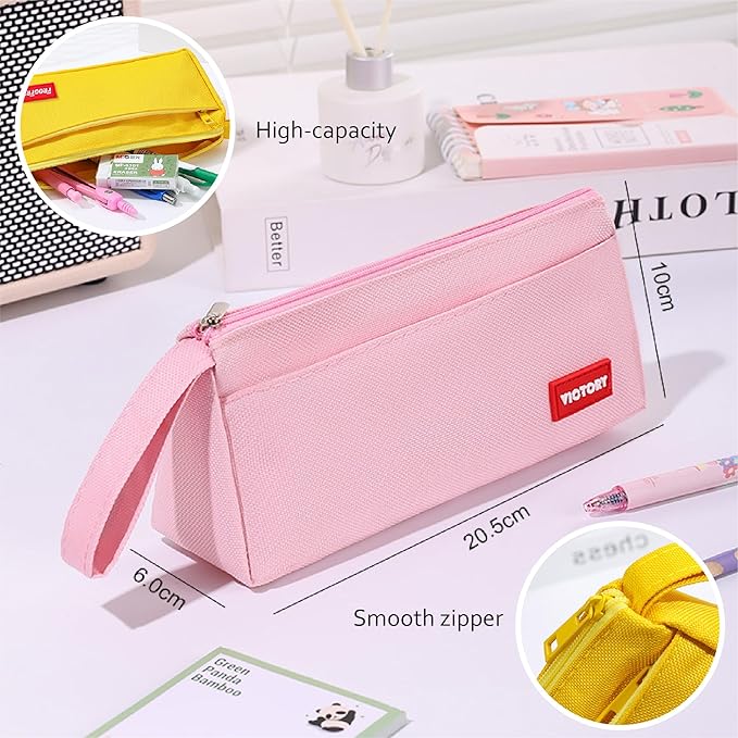 45PCS Morandi Color School Supplies Set with Notebook, Gel Ink Rollerball Pens, Pencil Cas, ID Badge Holder, fluorescent pens,Pencil, Erasers, Clip, tape measure, pen core