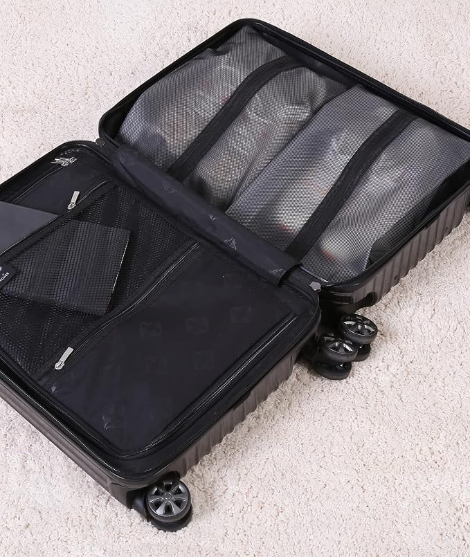 2 Pack Shoe Bags for Travel, Sneaker Bags, Waterproof Travel Shoe Bags with Zipper for Packing, Golf Shoe Dust Bags for Man and Women, Medium, Black
