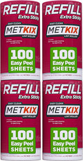 Refill for Metkix Lint Rollers 4 Pack (Total 400 Sheets)