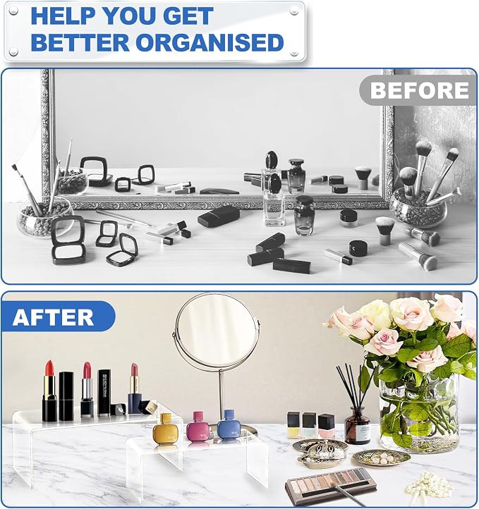 Aheroi Acrylic Risers Display Stands, Acrylic Stands for Display 10Pcs 2Set | Riser Display Shelf Clear Display Stands Set, Dessert display Shelves, Food Table Cupcake Stand Display Case(7"L~8"L~9"L)