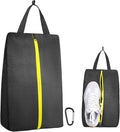 TOBWOLF Smell Proof Golf Shoe Bag, Cleat Bag Fits Up to Size 14 | Waterproof Durable Nylon, Reinforced Carry Handle & Smooth Zipper Closure, Large Capacity for Golf, Soccer, Gym and Travel