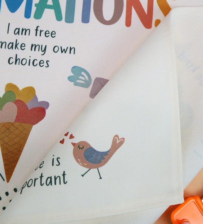 Classroom Wall Flag Decor-Teacher Gift-Inspirational Back to School Wall Banner Decor-Daily Affirmation-Hanging Canvas Banner for Classroom Teacher Office Reading Corner-28.5x20 Inches