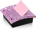 Eersida Rhinestone Self Stick Note Pad Holders 4 x 4 Inches Purple Cute Note Holder Sticky Dispenser Bling Memo Stick Dispenser for Office Employee Coworkers Gifts Home Desk Supplies